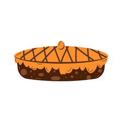 Pumpkin pie. Thanksgiving and holiday pumpkin pie. Happy Thanksgiving Day traditional pumpkin pie