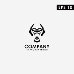 Gorilla Logo Design Vector Template. Modern Design. Flat Logo. Gorilla Icon. Vector Illustration