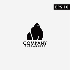 Gorilla Logo Design Vector Template. Modern Design. Flat Logo. Gorilla Icon. Vector Illustration © Galang