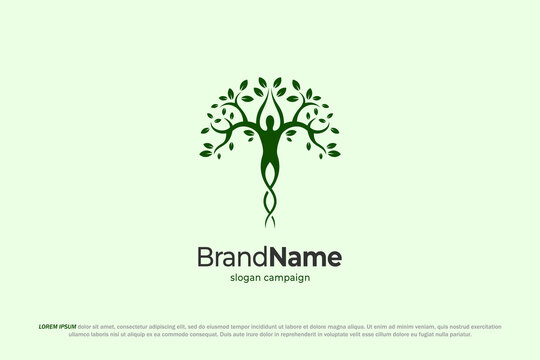 logo human tree nature ceadeus leaf green