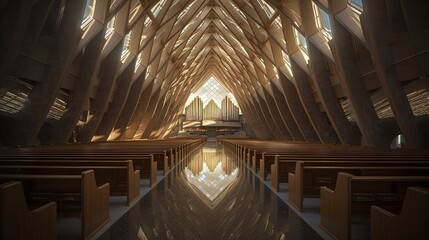 Inside of a cathedral. Generative AI