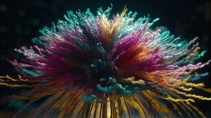 Fototapeta premium Close-up fantasy flower. Generative AI