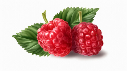 raspberry with leaf