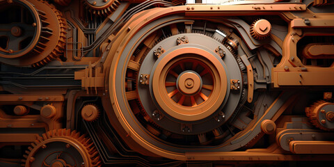 3D Abstract Industrial Background