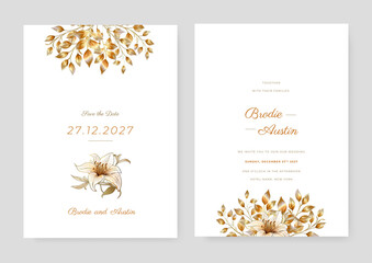 vector floral wedding card concept