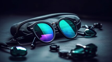 Fototapeta na wymiar Stylish sunglasses. Generative AI