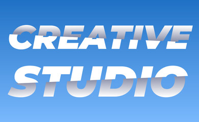 Advertising studio. Vector illustration of an advertising poster. Sketch for creativity.