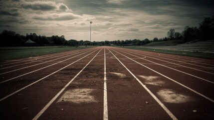 Athletic track. Generative AI
