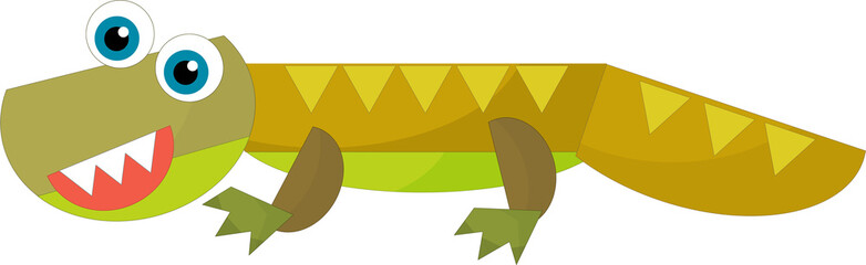 cartoon happy and funny colorful prehistoric dinosaur dino smiling friendly isolated illustration for kids © honeyflavour