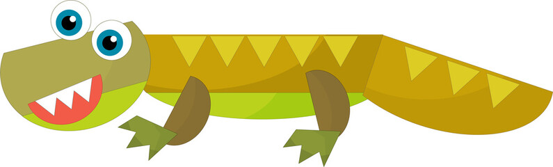 cartoon happy and funny colorful prehistoric dinosaur dino smiling friendly isolated illustration for kids © honeyflavour