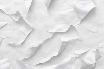 White crumpled and creased paper poster texture background, generative ai	