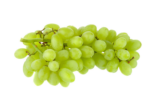 Fresh green grapes. Isolated on transparent png