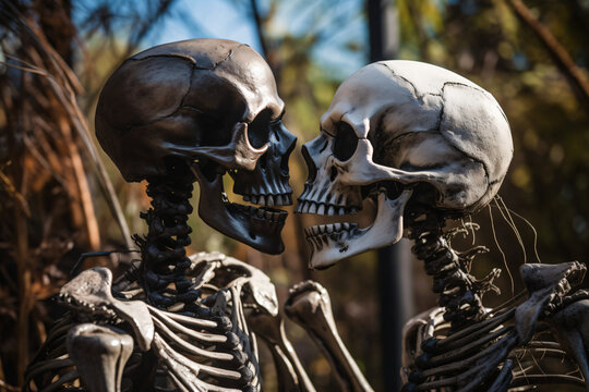 kissing skeletons, generative ai