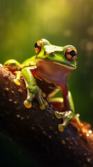 Fototapeta premium colorful rainforest poison dart frog