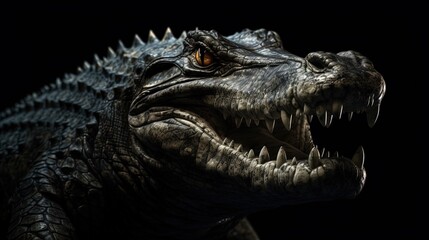 Obraz premium Mesmerizing crocodile. Generative AI