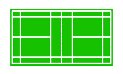 badminton court vector with simple design