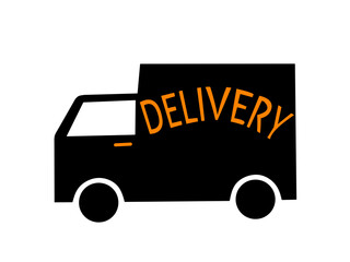 delivery truck icon with simple design. delivery package car vector