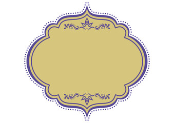 インド風の飾りフレーム。ベクターデータ。