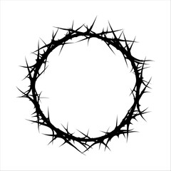 crown of thorns, vector art, isolated on white background, vector illustration.