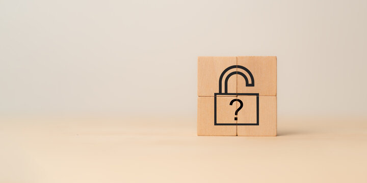 Unlock the pad, solve business problem, solutions, success business key or unlock business accessibility concept. Success idea, creativity, solution, business innovation and technology.