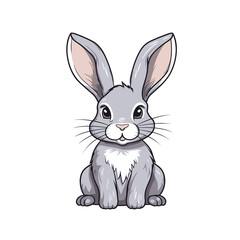 Fototapeta na wymiar Rabbit buck hand-drawn illustration. Rabbit buck. Vector doodle style cartoon illustration