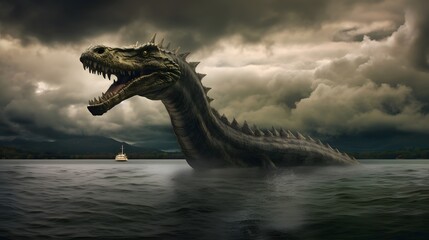Nessie, the famed lake monster of Loch Ness in Scotland