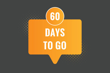 60 days to go countdown template. 60 day Countdown left days banner design
