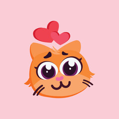 cute kitty face with dramatic, wide open eyes