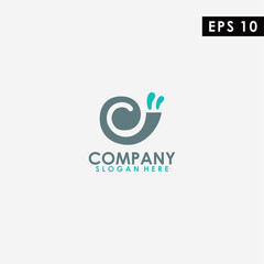 Snail Logo Design Vector Template. Modern Design. Snail Icon. Flat Logo. Snail. Vector Illustration