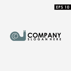 Snail Logo Design Vector Template. Modern Design. Snail Icon. Flat Logo. Snail. Vector Illustration