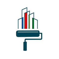 Home Painting Logo Template Design Vector