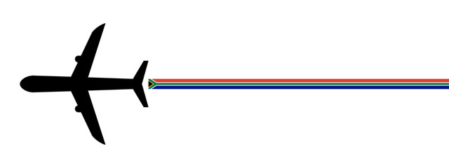 south africa plane icon vector illustration. isolated on white background © Stock SKN