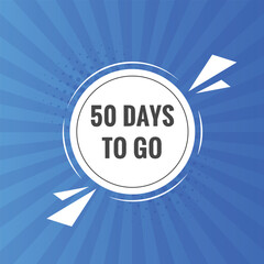 50 days to go countdown template. 50 day Countdown left days banner design