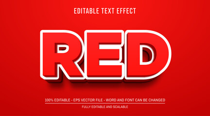 Editable text effect red