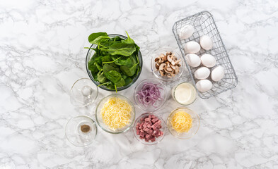 Spinach and ham frittata