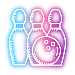 Set of Sport icon neon