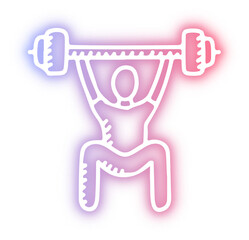 Set of Sport icon neon