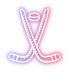 Set of Sport icon neon