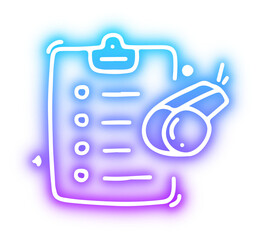 Set of Sport icon neon