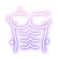 Set of Sport icon neon