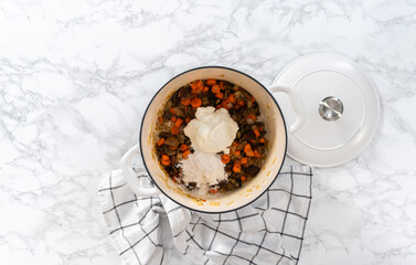 Creamy wild mushroom soup