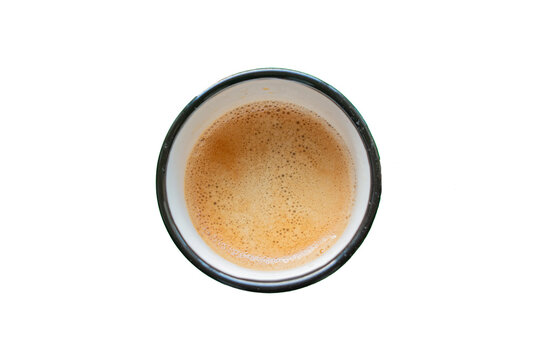 caf&eacute; con espuma plano cenital