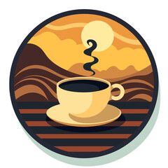 Coffee cup vector logo design,Premium coffee shop logo. Cafe mug icon,
