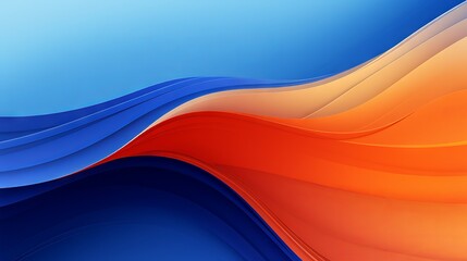 Blue and orange wavses abstract wallpaper background