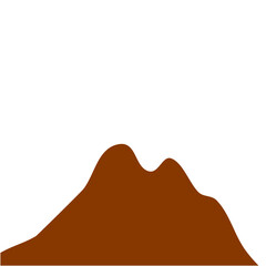 Brown Peak Mountain Illustration