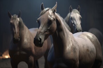 Obraz na płótnie Canvas horses, Generative AI