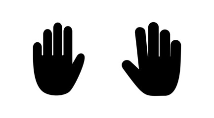 Hand icon vector. hand symbols. palm