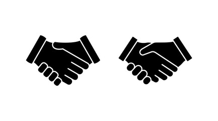 Hand shake icon vector. business handshake. contract agreement. partnership