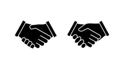 Hand shake icon vector. business handshake. contract agreement. partnership