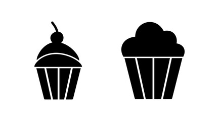 Cup cake icon vector. cake icon. bakery. muffin